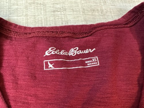 Eddie Bauer Tank Top Shirt Dark Red Decorative Front Women’s Size XS - Picture 10 of 16
