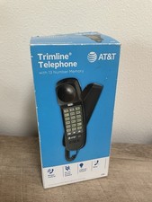 AT T Trimline 210 Telephone Black With 13 Number Memory Lighted Keypad
