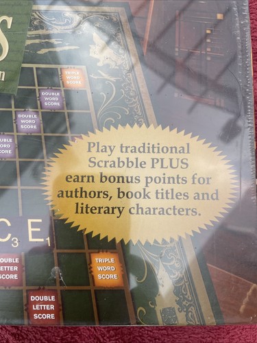 NEW Scrabble Crossword Game Book Lovers Edition Board Game Hasbro Sealed - Picture 3 of 10