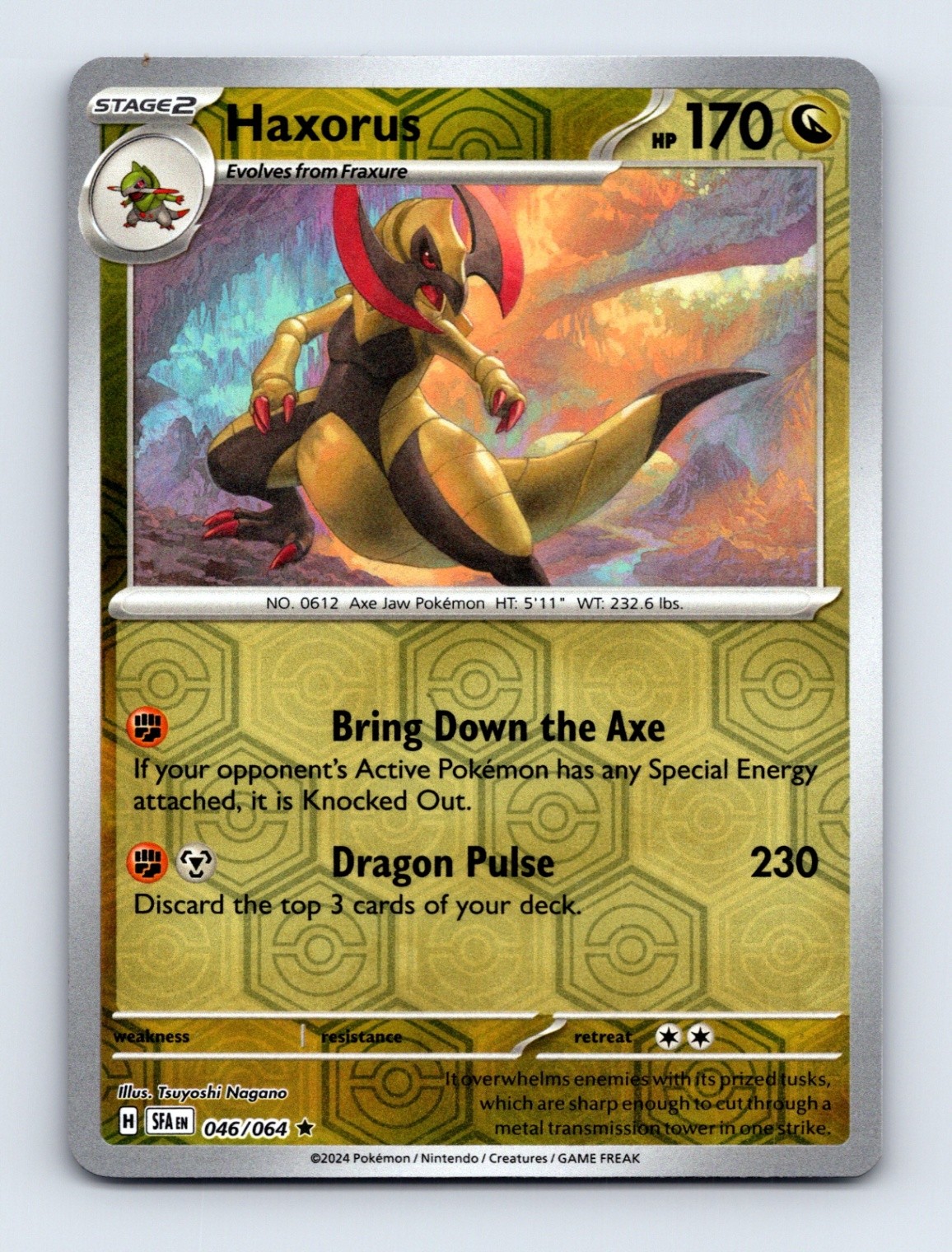 Haxorus 046/064 Reverse Holo SV: Shrouded Fable 046/064 NM/LP