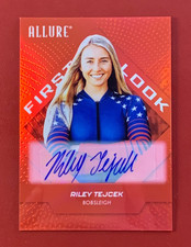 2025 Upper Deck Allure SE First Look Red Rainbow Auto Riley Tejcek #136 Bobsleig