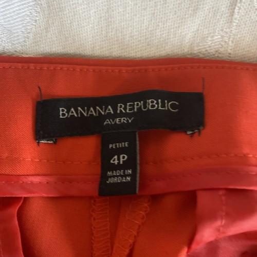 Banana Republic Women's Orange Belted Textured Jacket Size 4 Matching Avery Pant - Picture 13 of 14