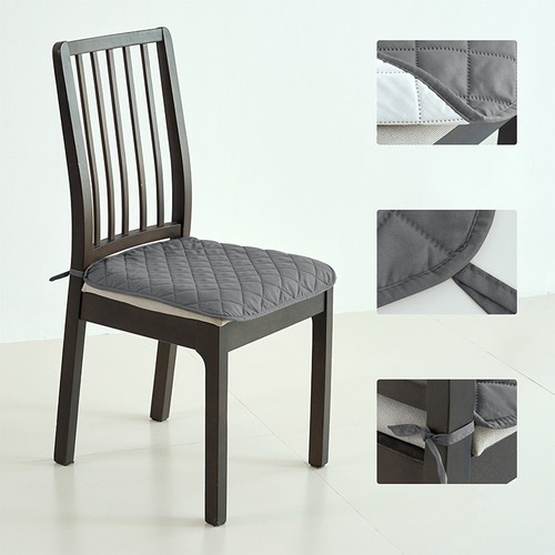 WaterProof Quilted Chair Seat Cushion Cover Non-Slip Dining Chair Covers - Picture 4 of 20