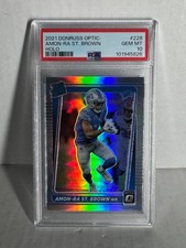 PSA 10 - 2021 Donruss Optic AMON RA ST BROWN Silver Holo Prizm Rookie RC