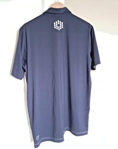 Puma Mens Polo Shirt Size S Blue PwrCool Golf Stretch Quick Dry Designer Pattern - Picture 2 of 5