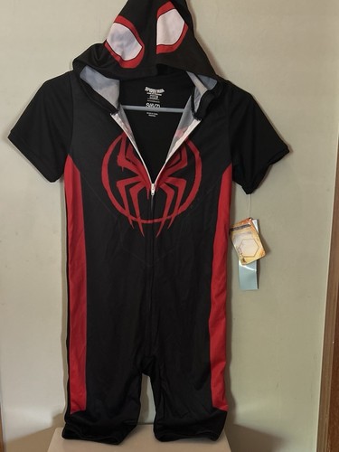 Marvel Spider-Man One Piece Pajamas- Miles Morales(Spin)- Small (6/7) - Picture 2 of 3