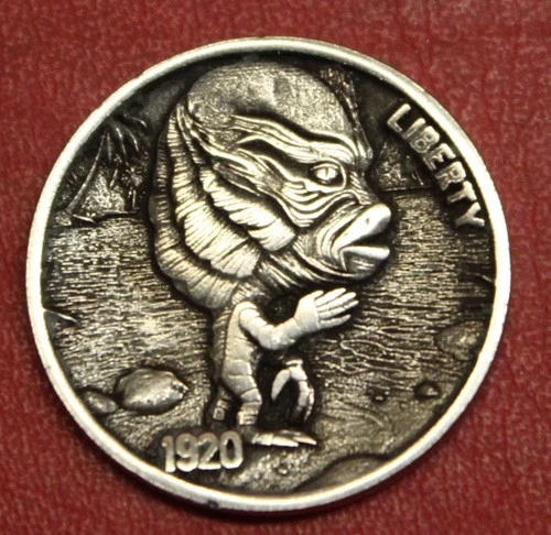 HOBO Buffalo Nickel Creature From The Black Lagoon Real US Nickel