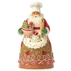 ❦ New JIM SHORE Figurine GINGERBREAD PASTRY CHEF SANTA Holiday Cookie Man Mint