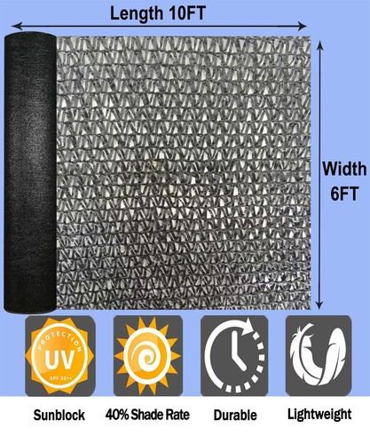Shade Cloth, 40%-50% Sunblock UV Protection, 10 FT X 6.5 FT can Custom Size S... - Picture 5 of 8