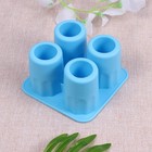  4 Cup Shot Glass Tray Silicone Ice Mould Cube Maker Molds Making