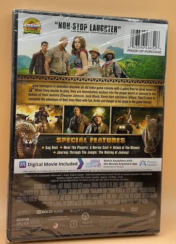 Jumanji: Welcome to the Jungle DVD 2017 The Rock **SEALED** **Buy 2 Get 1 Free** - Imagen 2 de 3