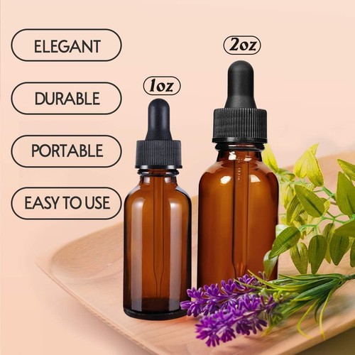 30ml UV Resistant Amber Glass Dropper Bottles – 48 Pieces with Accessories - Picture 8 of 9