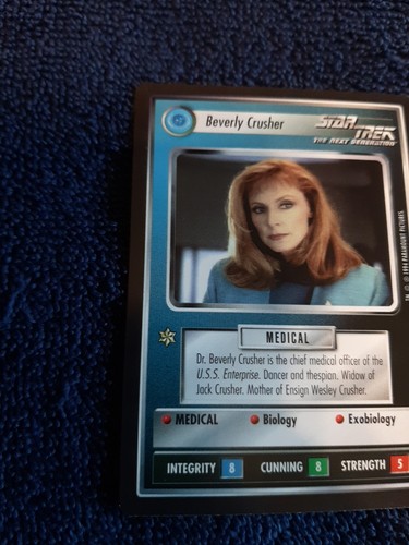 Star Trek Ccg The Next Generation Beverly Crusher 1994 Prima Edizione - Foto 2 di 6