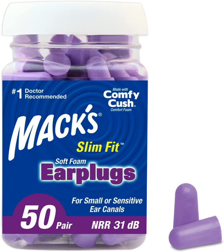 Slim Fit Soft Foam Earplugs 50 Pair Small for Sleeping Snoring Travel Concerts - Picture 2 of 9