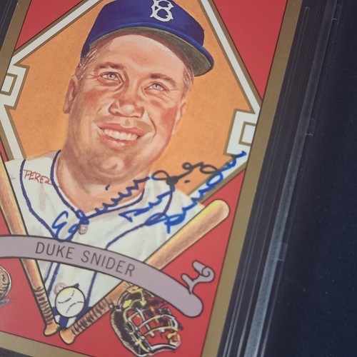Edwin Duke Snider Signed Full Name Perez-Steele Post Card Brooklyn Dodgers HOF - Picture 2 of 4