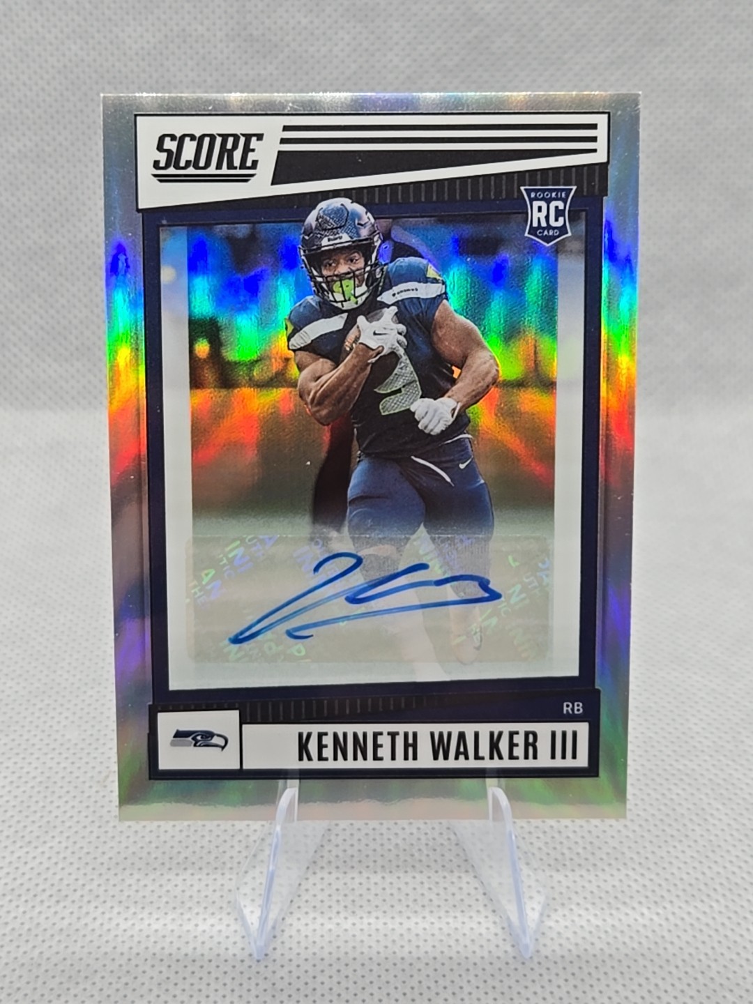 2022 Chronicles Score Premium Kenneth Walker III SP-329 Prizm RC Auto 28/75