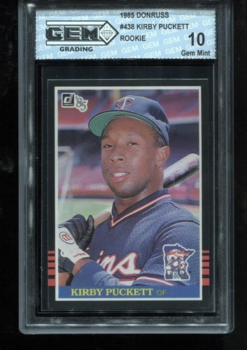 Kirby Puckett Rookie 1985 Donruss #438 RC Card HOF Minnesota Twins GEM MINT 10