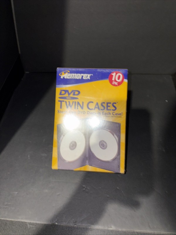 Memorex DVD Twin Cases Holds 2 discs per Case New Factory Sealed