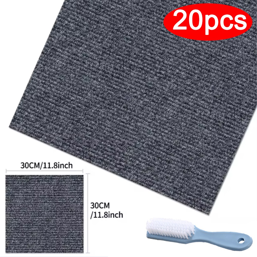 20X Self Adhesive Carpet Tiles Commercial Retail Office Home Flooring Floor Mat