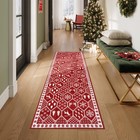 Christmas Hallway Runner Rug 2x6 Red Kitchen Runner Rugs Non Skid Washable Lo...
