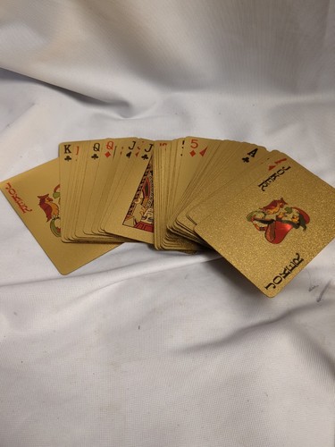 24kt Gold Foil Playing Cards - Picture 1 of 8