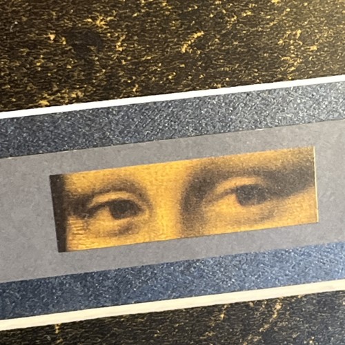Vintage professionell gerahmter Druck Mona Lisa Augen von der Galerie Chattanooga OK - Bild 11 von 23