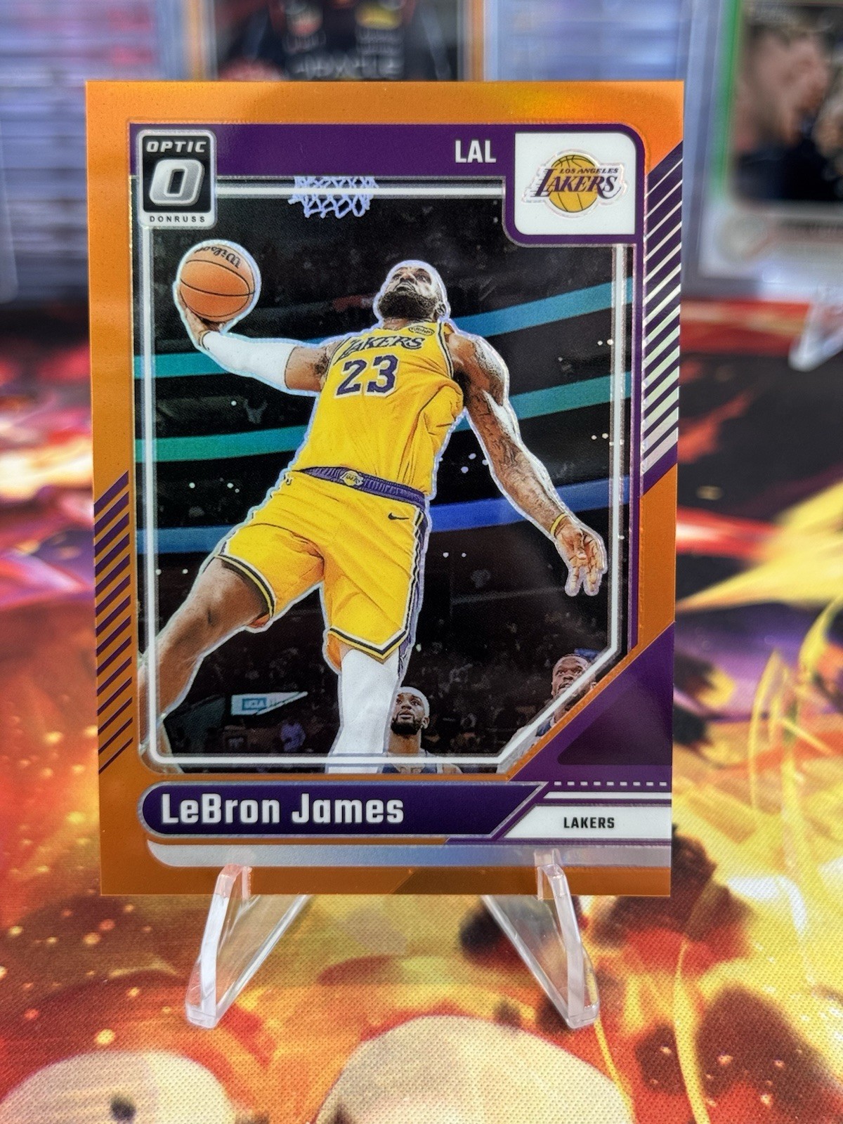 LeBron James 2024-25 Panini Donruss Optic #148 Orange /175 SP Lakers Card