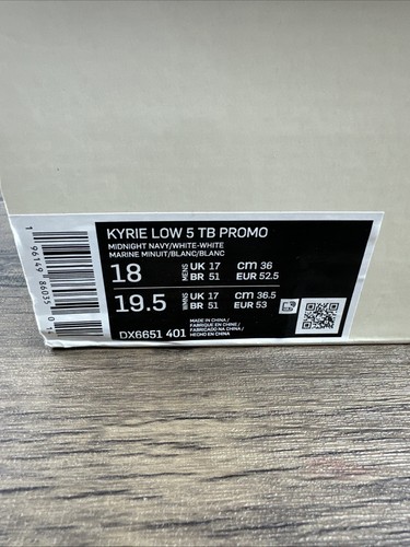 Nike Kyrie 5 TB Promo Low Midnight Navy Sneakers DX6651 401 Brand New Size 18 - Picture 8 of 8