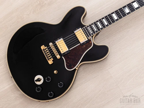 1995 Gibson BB King Lucille ES-355 Semi-Hollowbody Guitar Ebony Stereo w/ Case