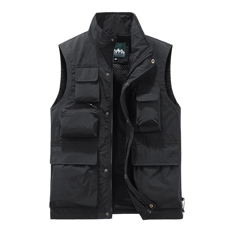 Mens Vest Waistcoat Utility Multi-Pocket Fishing Vest Sports Workwear Fisherman - Image 2 of 4