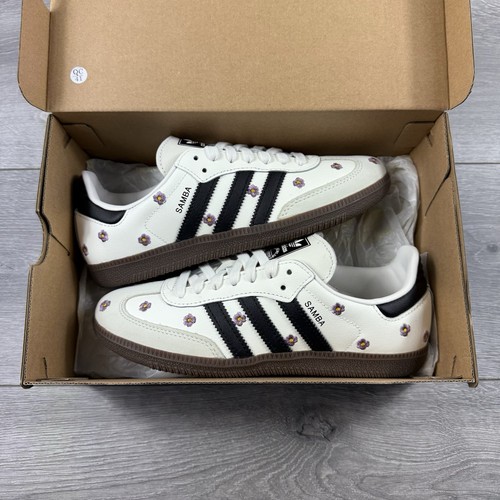 Adidas Samba OG Floral Embroidered 'White / Black / Gum' - Größe UK 3,5 / EU 36 - Bild 5 von 9