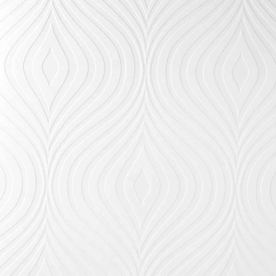 Graham and Brown 17583 изогнутые белые раскрашиваемые обои - Изображение 2 из 4