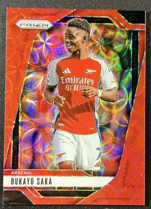 Bukayo Saka 2024-25 Panini Prizm Premier League Choice Red 03/30 #21