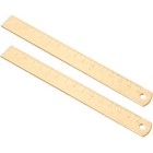 3 Pieces Small Metal Ruler Multifunctional Drawing Copper for Student