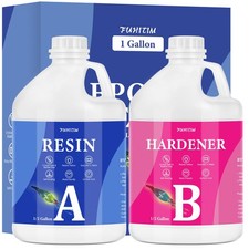 Epoxy Resin 1 Gallon - Crystal Clear Epoxy Resin Kit - Self-Leveling, High-Gl...