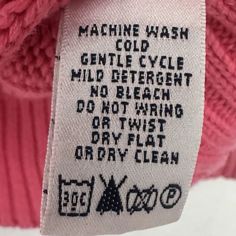 Suéter de malha Lilly Pulitzer rosa 100% algodão cabo XS Palm Tree Coastal Preppy - Imagem 4 de 4