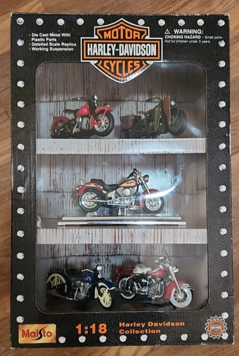 Maisto 1:18 Harley-Davidson Die Cast Collectors Box Set - 5 Motorcycles