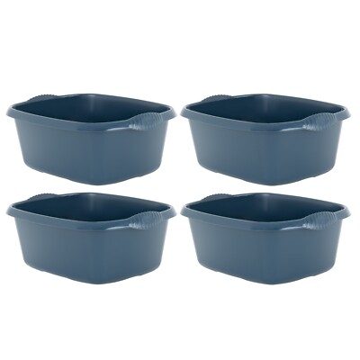 39 cm Waschschüssel 4er-Pack, Reinigung Küchenspüle Wohnwagen marineblaue Wannen UK