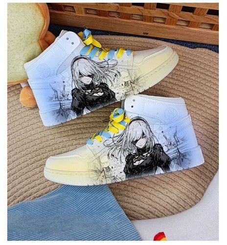 NieR: Automata Anime Sneaker Freizeitschuhe Sportschuhe Schnürer Schuhe PU Shoes - Picture 6 of 14