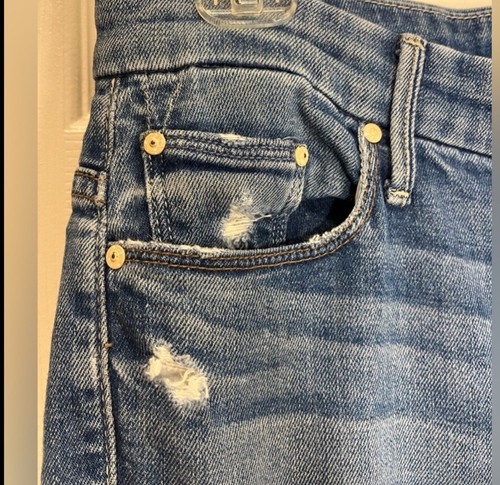 Mother Looker Jeans Size 28 Skipping Stones Distressed High Waisted Denim Ankle - Picture 11 of 13