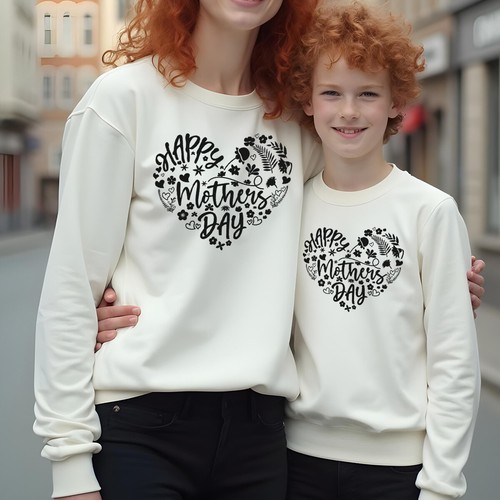 Womens Heart Floral Mothers Day Sweatshirt Jumper Funny Mama Mom Cute Gift #MD - Picture 8 of 30