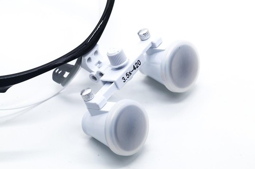 3.5 x 420mm Surgical Binocular Loupes Optical Glass + LED Headlight Lamp + box - Picture 7 of 8
