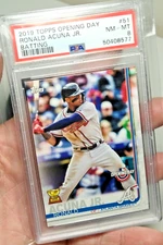 Ronald Acuna Jr 2019 Topps Opening Day #51 PSA 8 All Star Rookie Cup