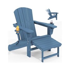 Comfortable Adirondack Set, Includes Ottoman, Perfect for Backyard Relaxation
