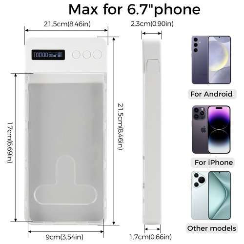 Cell Phone Lock Box with Timer Portable Timing Lock Box for iPhone & Android - Picture 7 of 8