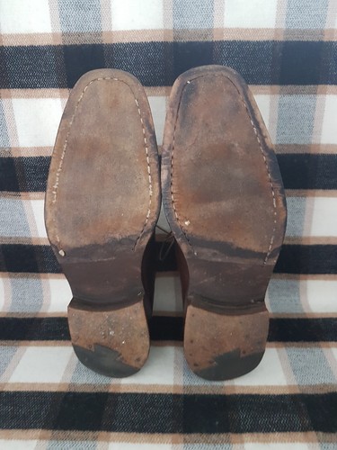 BOTAS "CINTA ROJA" PARA HOMBRE, UK 9/EU 43, CUERO MARRÓN CEREZA, INTERIOR DE CUERO ROJO. - Imagen 18 de 20