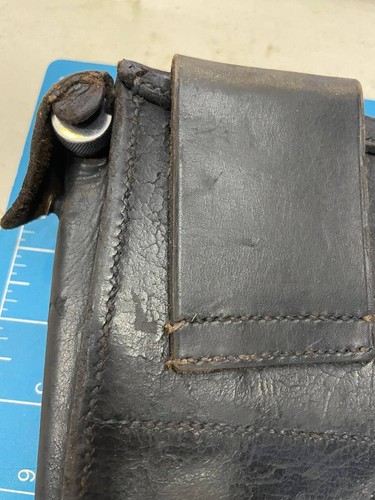 WWI Era Portuguese M2 Leather Holster 1906 Luger Pistol Cleaning Rod Oiler & Pin - Picture 9 of 10