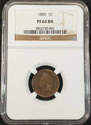 1885 Indian Head Cent Proof NGC PF64 BN 3852730-001 Exquisite Coin Rare - Picture 1 of 10