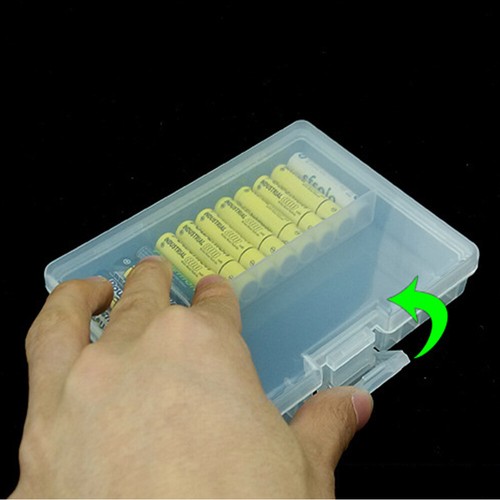 AA AAA Battery Case Holder Battery Storage Organizer Box Cover Hard Plastic AU - Picture 2 of 10