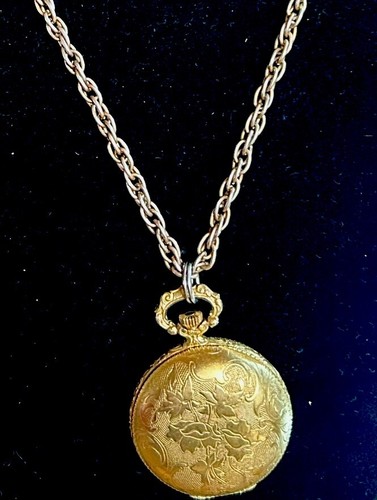 Antique Lucerne Pendant Necklace 24” Pocket Watch Roman Numerals Swiss WindUp Vt - Picture 8 of 24